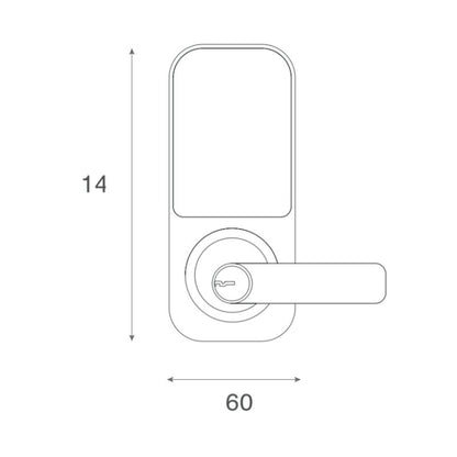 Cerradura Digital Inteligente B60 YDL120 Color Plateado