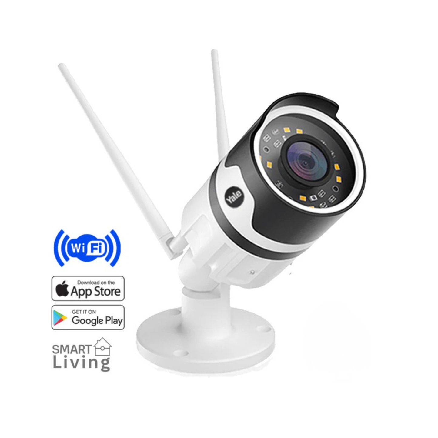 Pack 3 Camara WiFi/HD, V. Nocturna, Resistente a la Lluvia y App Yale Connect